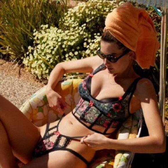 NWT For Love & Lemons Penelope floral embroidery bustier, XXS - Picture 7 of 14